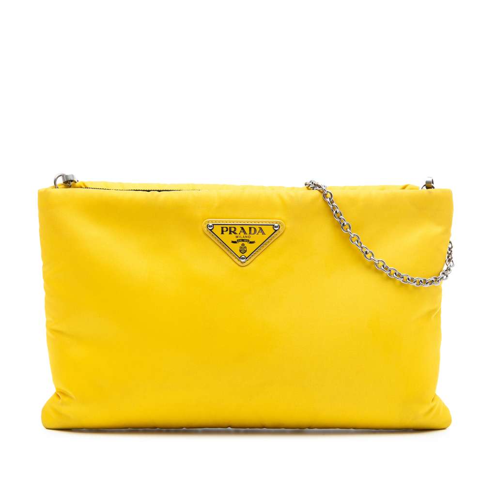 Prada Tessuto Fluo Clutch on Chain
