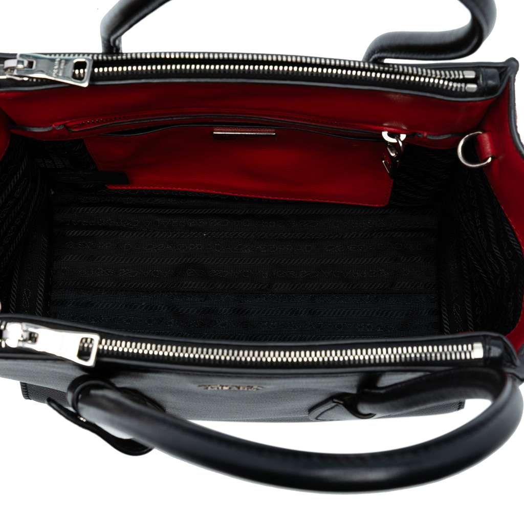Prada Glace Calf Ponyhair Twin Pocket Satchel - 4