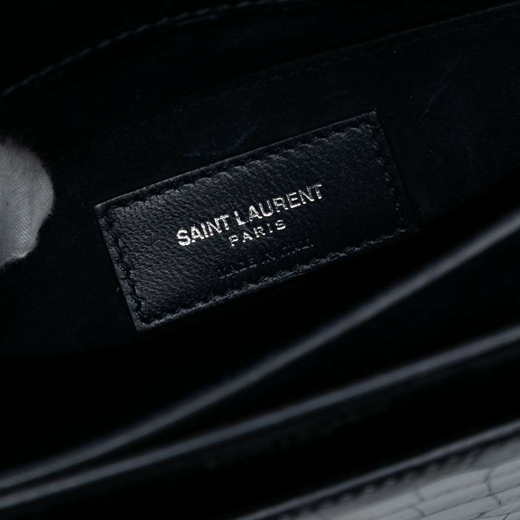 Saint Laurent Medium Croc Embossed Monogram Sunset Bag - 5