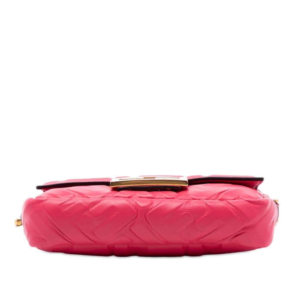Fendi Mini Zucca Embossed Leather Baguette Satchel - 3