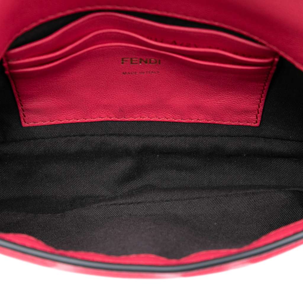 Fendi Mini Zucca Embossed Leather Baguette Satchel - 4