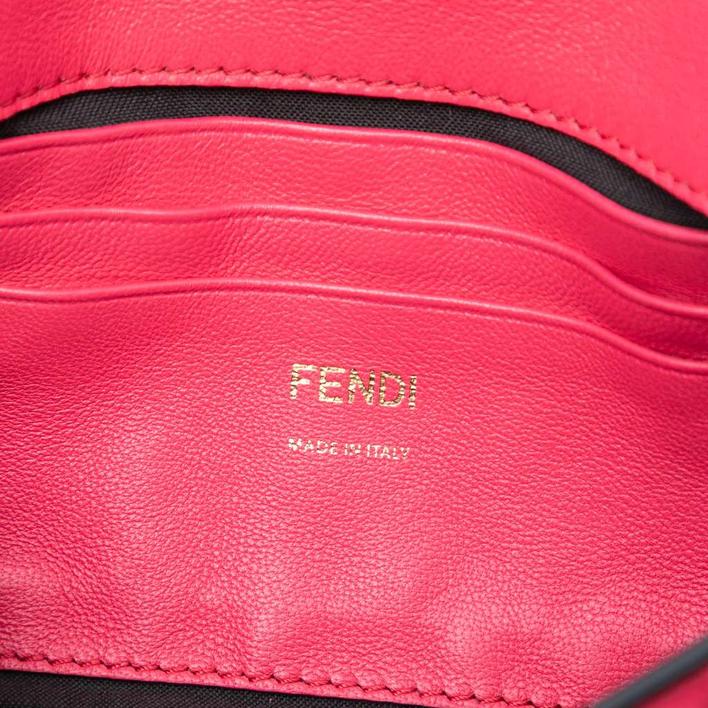 Fendi Mini Zucca Embossed Leather Baguette Satchel - 5