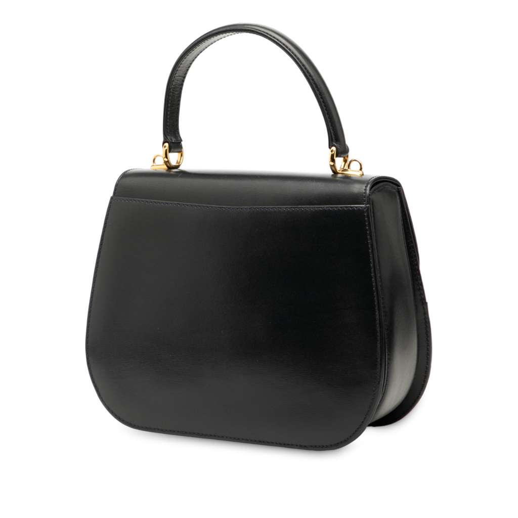 Gucci Leather Horsebit Top Handle Bag - 2