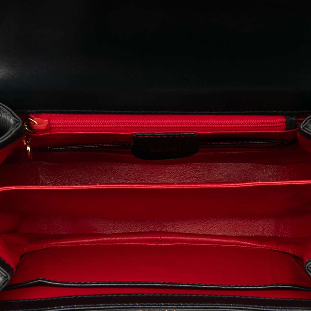 Gucci Leather Horsebit Top Handle Bag - 4