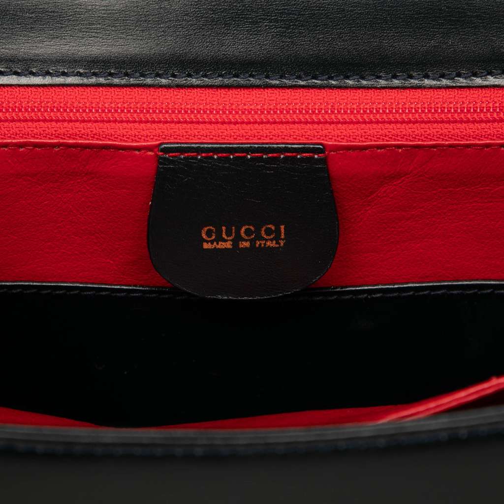 Gucci Leather Horsebit Top Handle Bag - 5