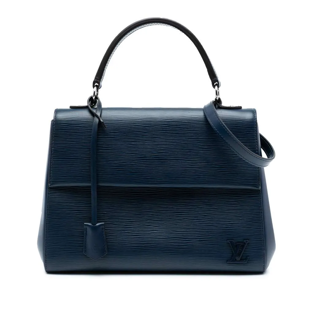 Louis Vuitton Epi Cluny BB Blue Leather Very good - Front View