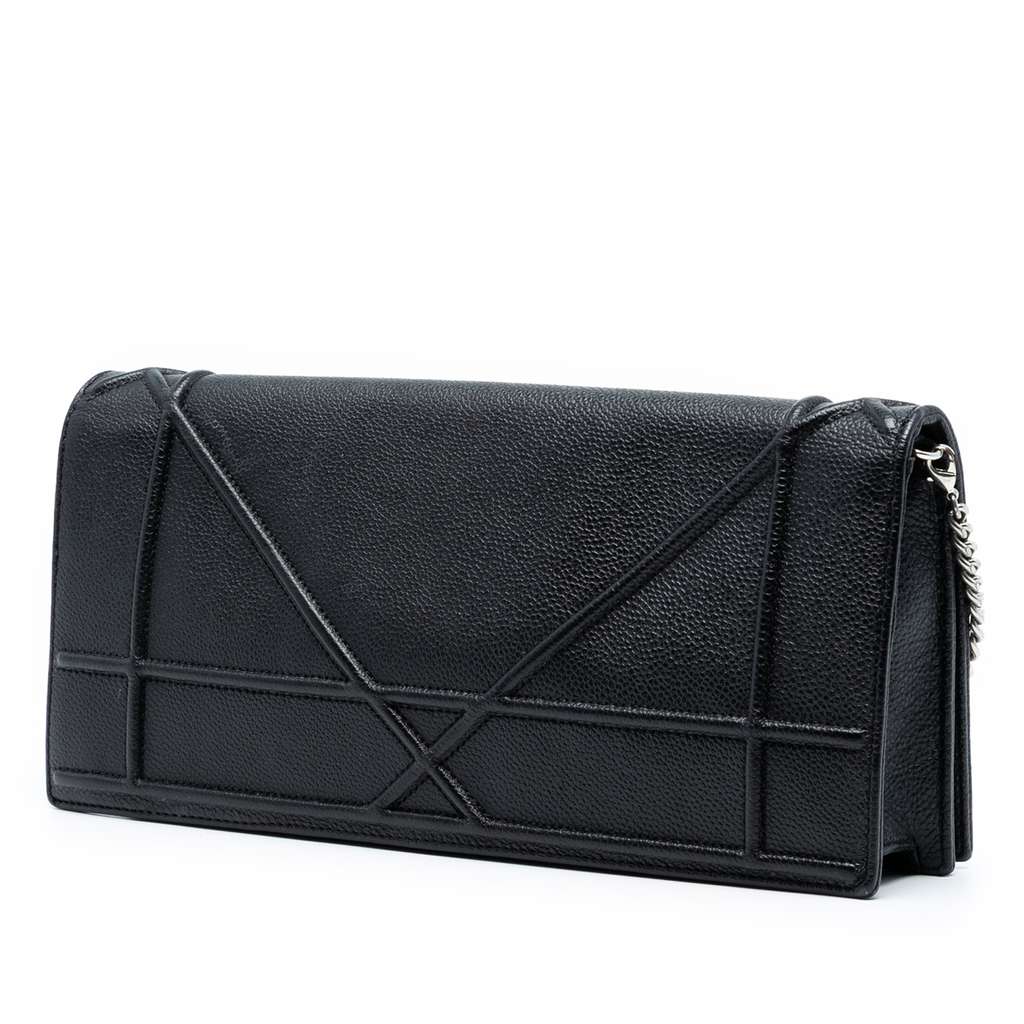 Dior Grained Calfskin Diorama Pochette Clutch - 2
