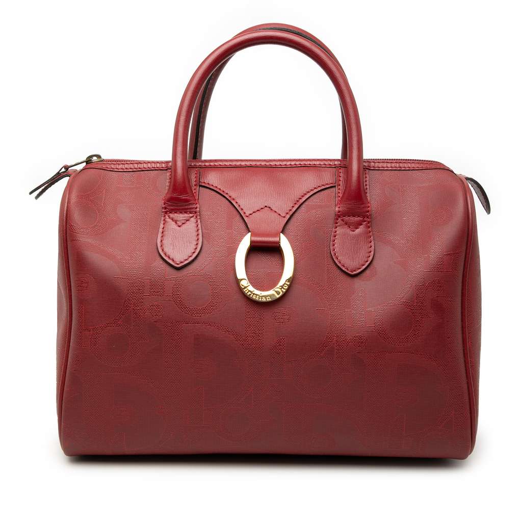 Dior Diorissimo Trotter Coated Canvas Boston Bag