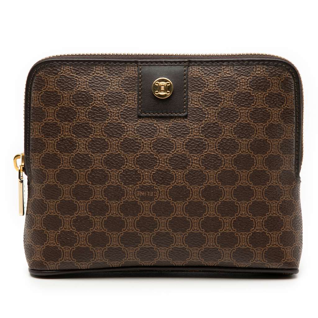 Celine Macadam Coated Canvas Pouch