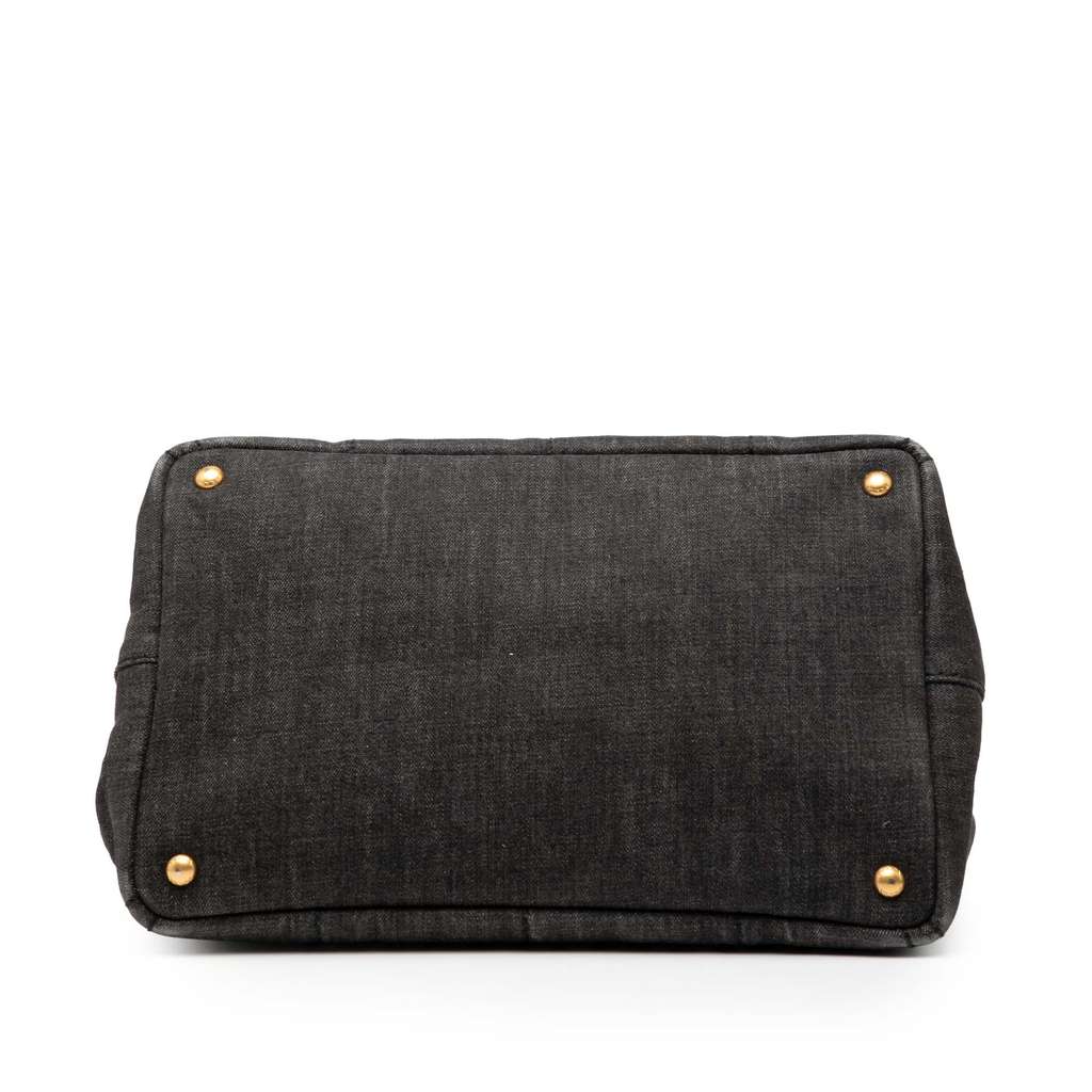 Prada Denim Canapa Logo Satchel - 3