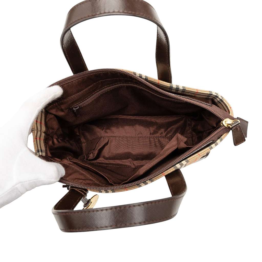 Burberry Haymarket Check Canvas Tote - 4