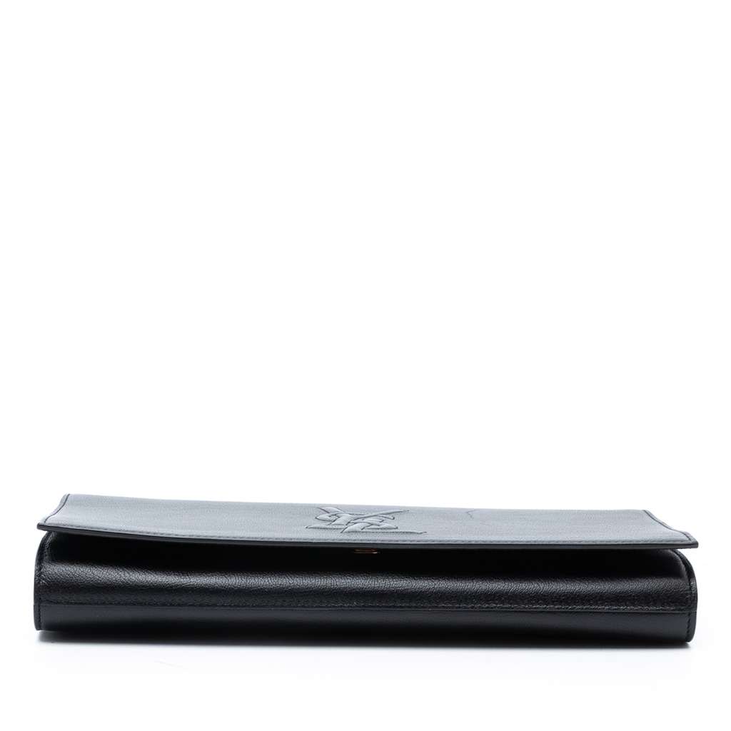 Saint Laurent Large Leather Monogram Belle De Jour Clutch - 3