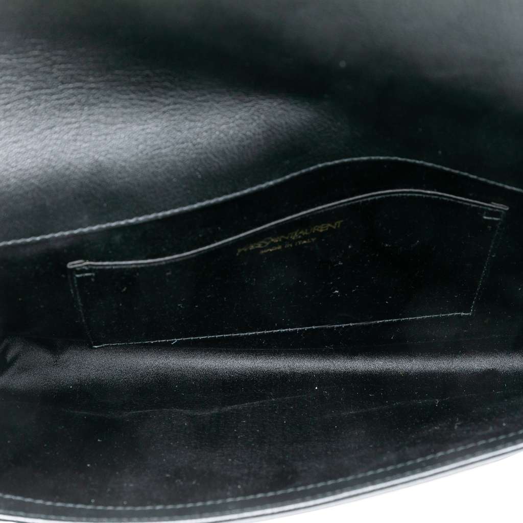 Saint Laurent Large Leather Monogram Belle De Jour Clutch - 4