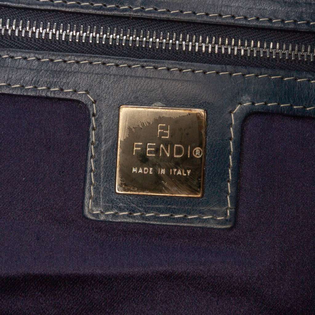 Fendi Zucchino Canvas Double Flap Shoulder Bag - 5