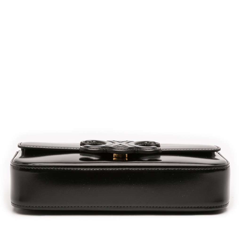 Celine Smooth Calfskin Cuir Triomphe Chain Shoulder Bag - 3