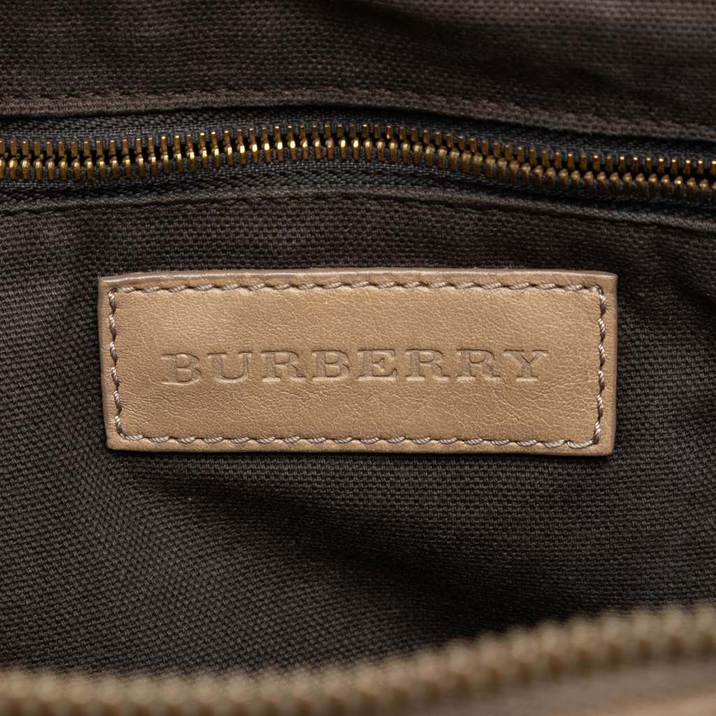 Burberry House Check Canvas Satchel - 5