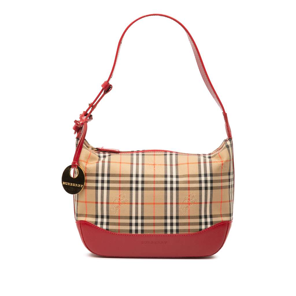 Burberry Haymarket Check Canvas Shoulder Bag