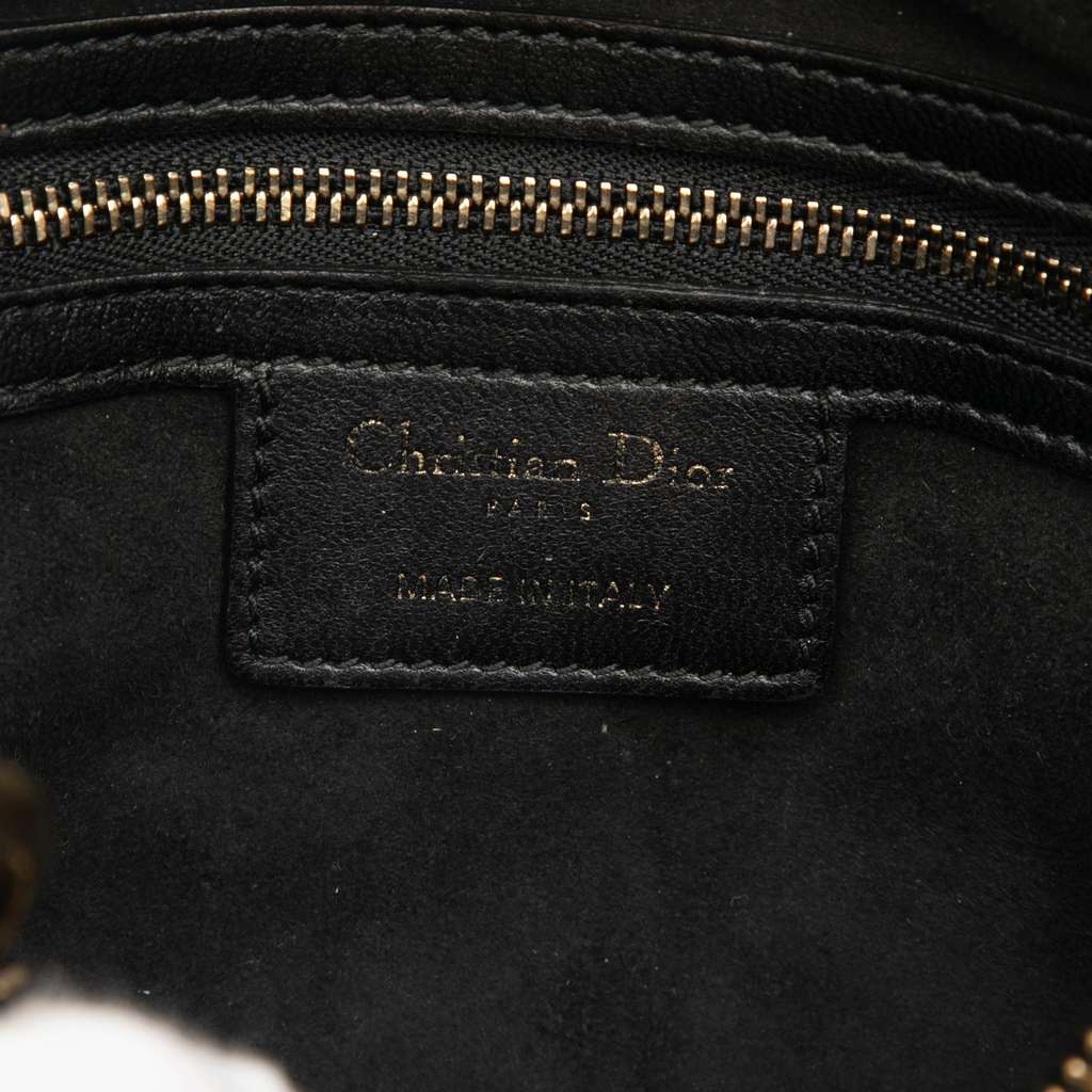 Dior Medium Lambskin Cannage Studded Supple Lady Dior - 5