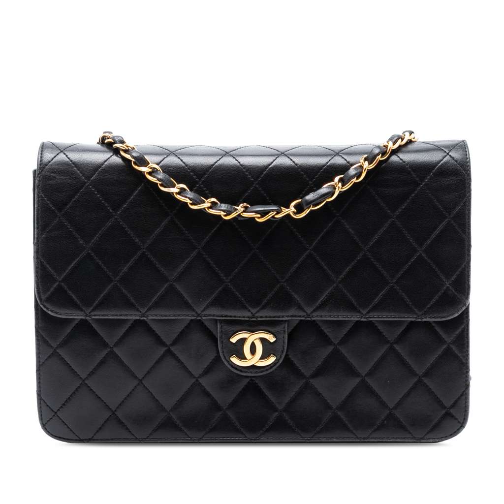 Chanel CC Quilted Lambskin Single Flap