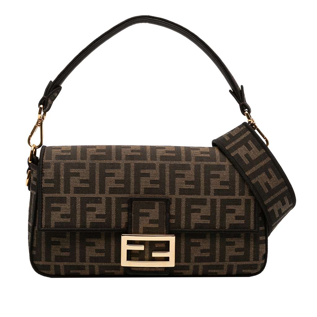 Fendi Medium Zucca Canvas Baguette Satchel