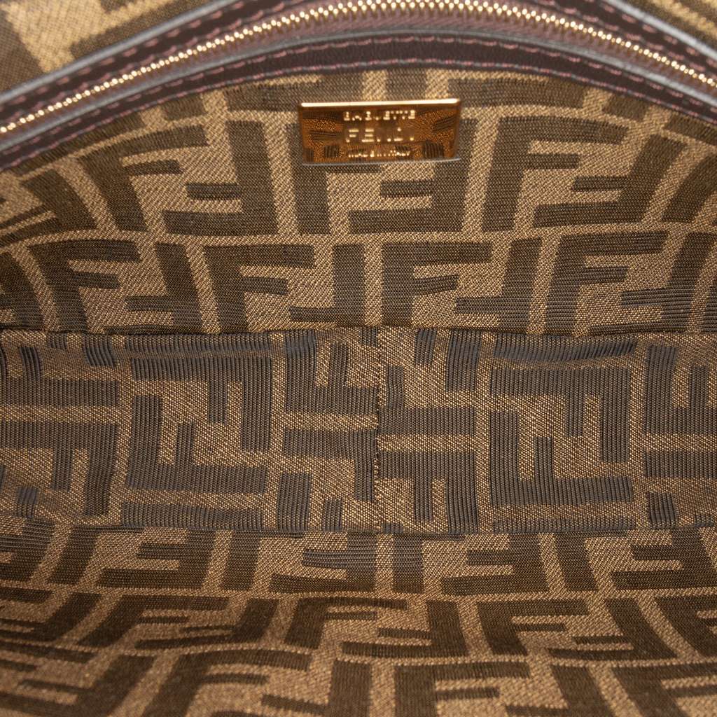 Fendi Medium Zucca Canvas Baguette Satchel - 4