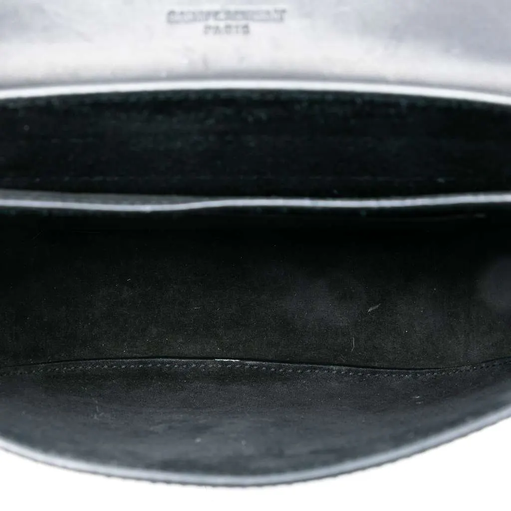Saint Laurent Small Leather Monogram Kaia Crossbody Black Leather Very good - Model View