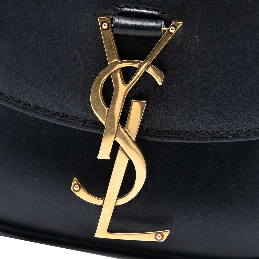 Saint Laurent Small Leather Monogram Kaia Crossbody Black Leather Very good - Box View