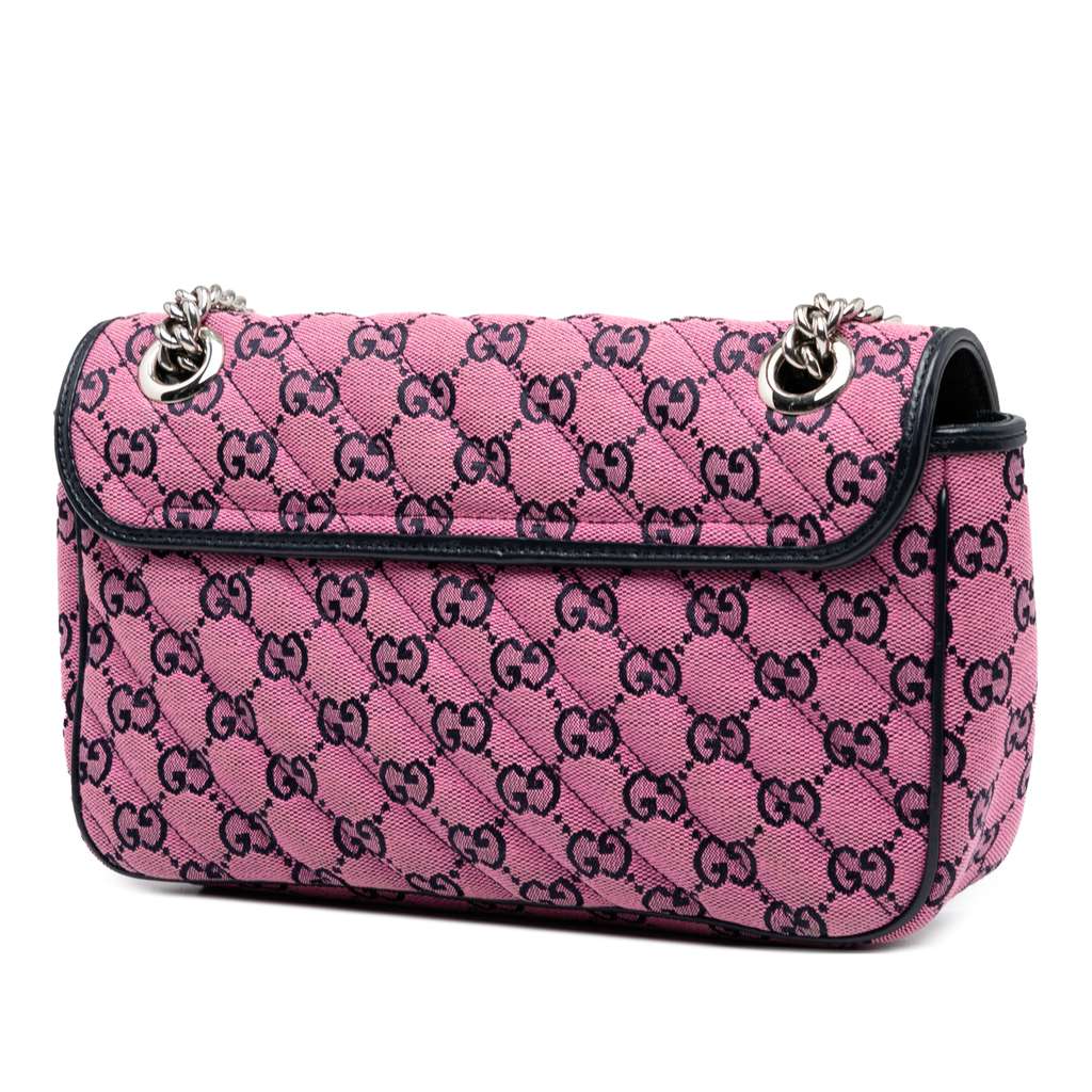 Gucci Medium GG Marmont Matelasse Diagonal GG Canvas Shoulder Bag - 2