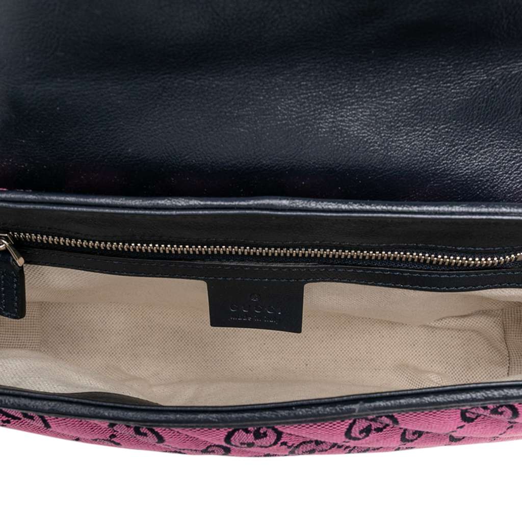 Gucci Medium GG Marmont Matelasse Diagonal GG Canvas Shoulder Bag - 4