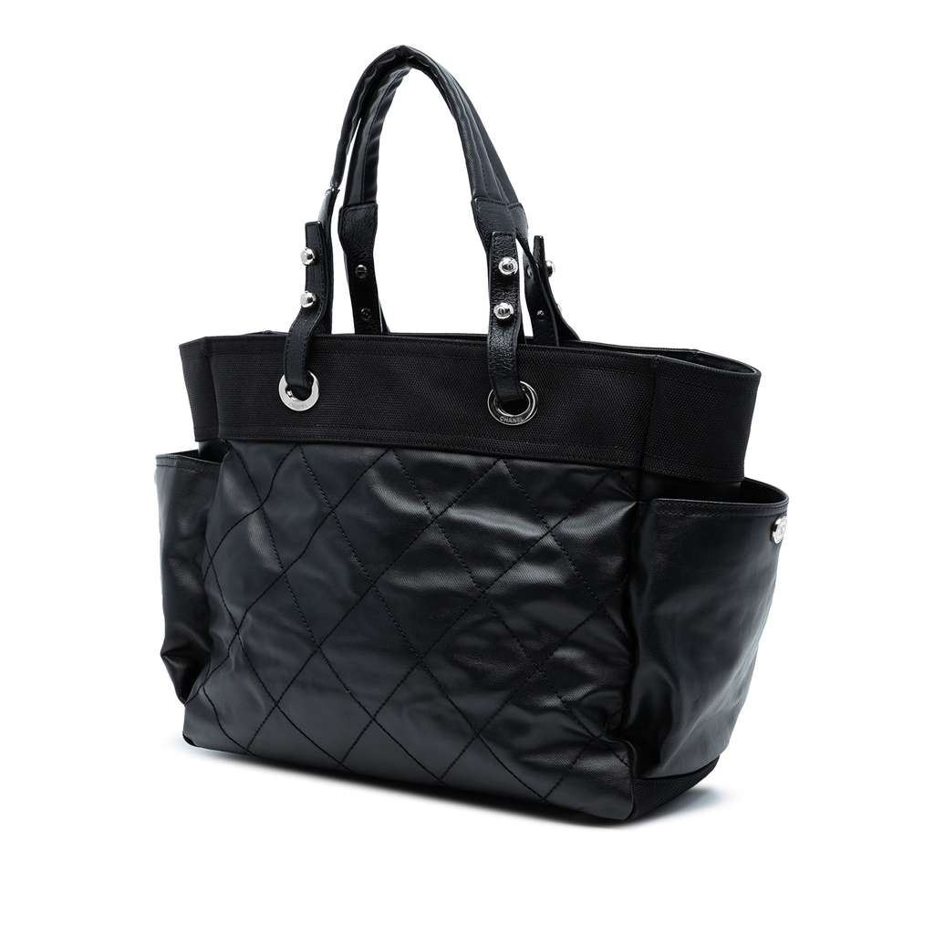 Chanel Large Quilted Coated Canvas Paris Biarritz Tote - 2