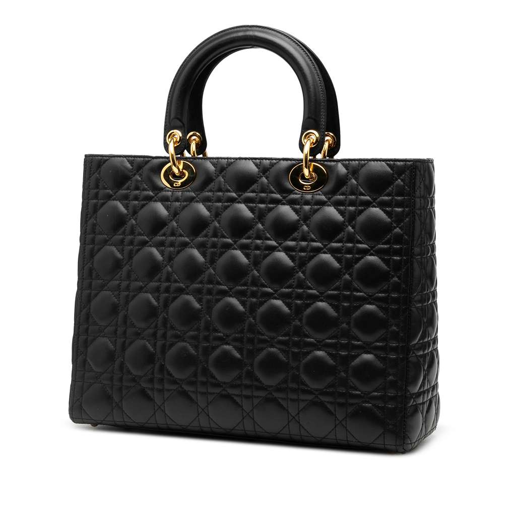 Dior Large Lambskin Cannage Lady Dior - 2