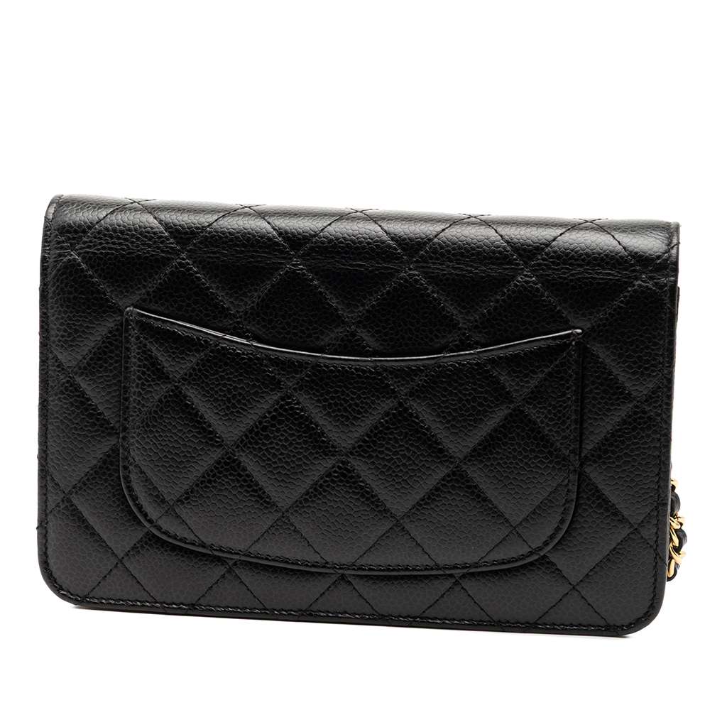 Chanel CC Quilted Caviar Wallet on Chain - 2