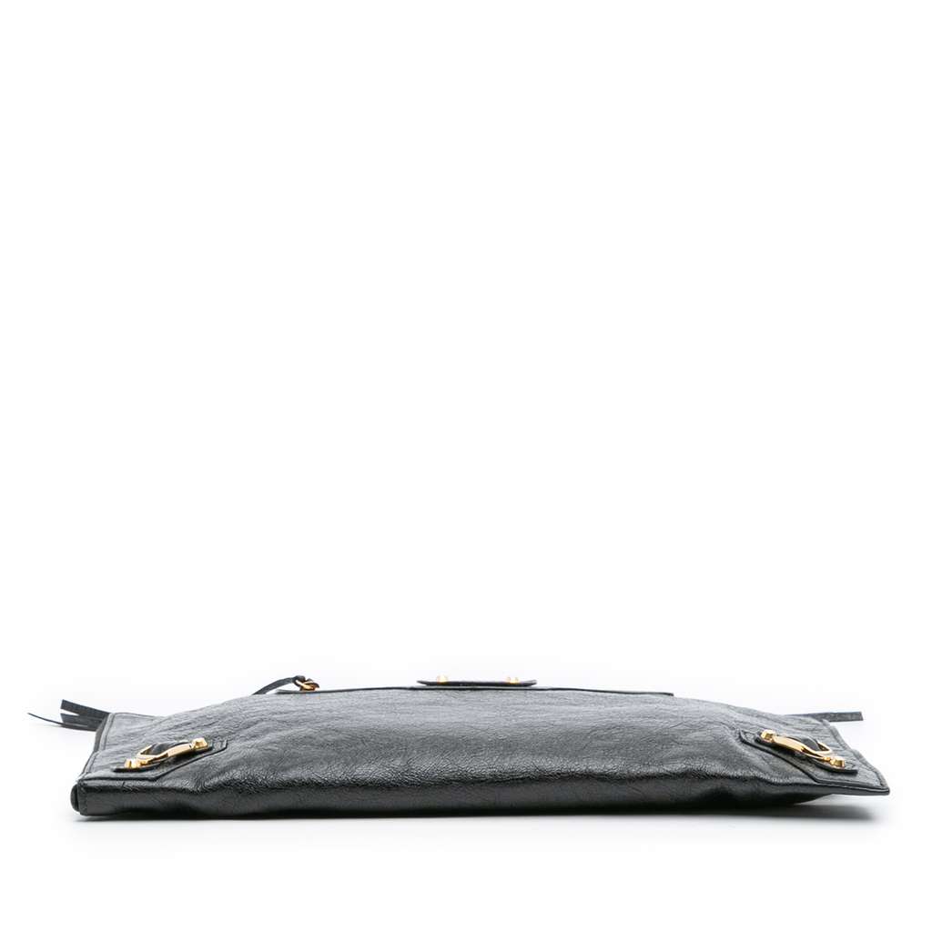 Balenciaga Lambskin Motocross Classic Zip Around Flat Clutch - 3