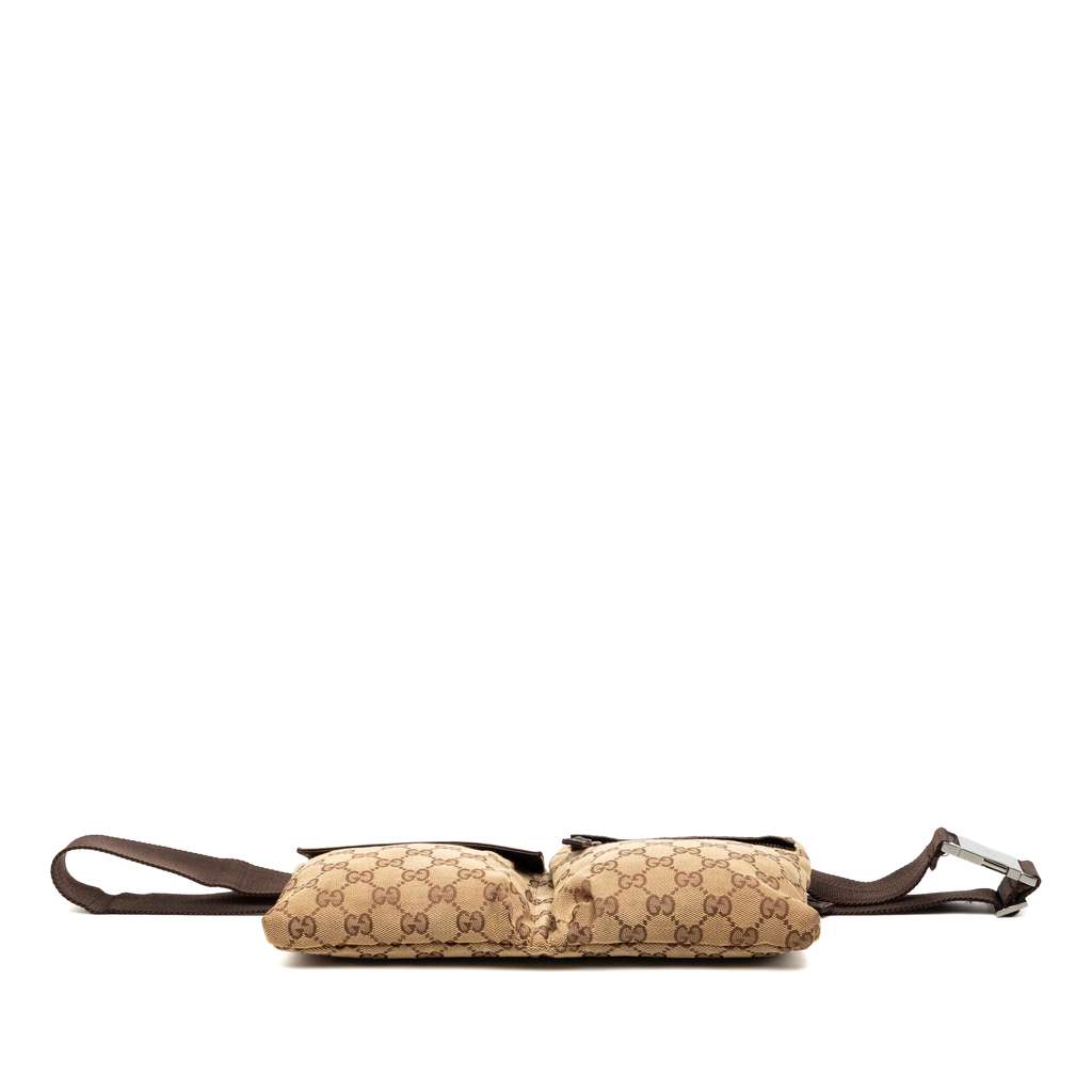 Gucci GG Canvas Double Pocket Belt Bag - 3