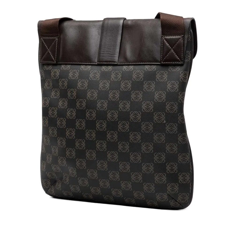 Loewe Anagram Coated Canvas Crossbody Brown Canvas Very good - Back View