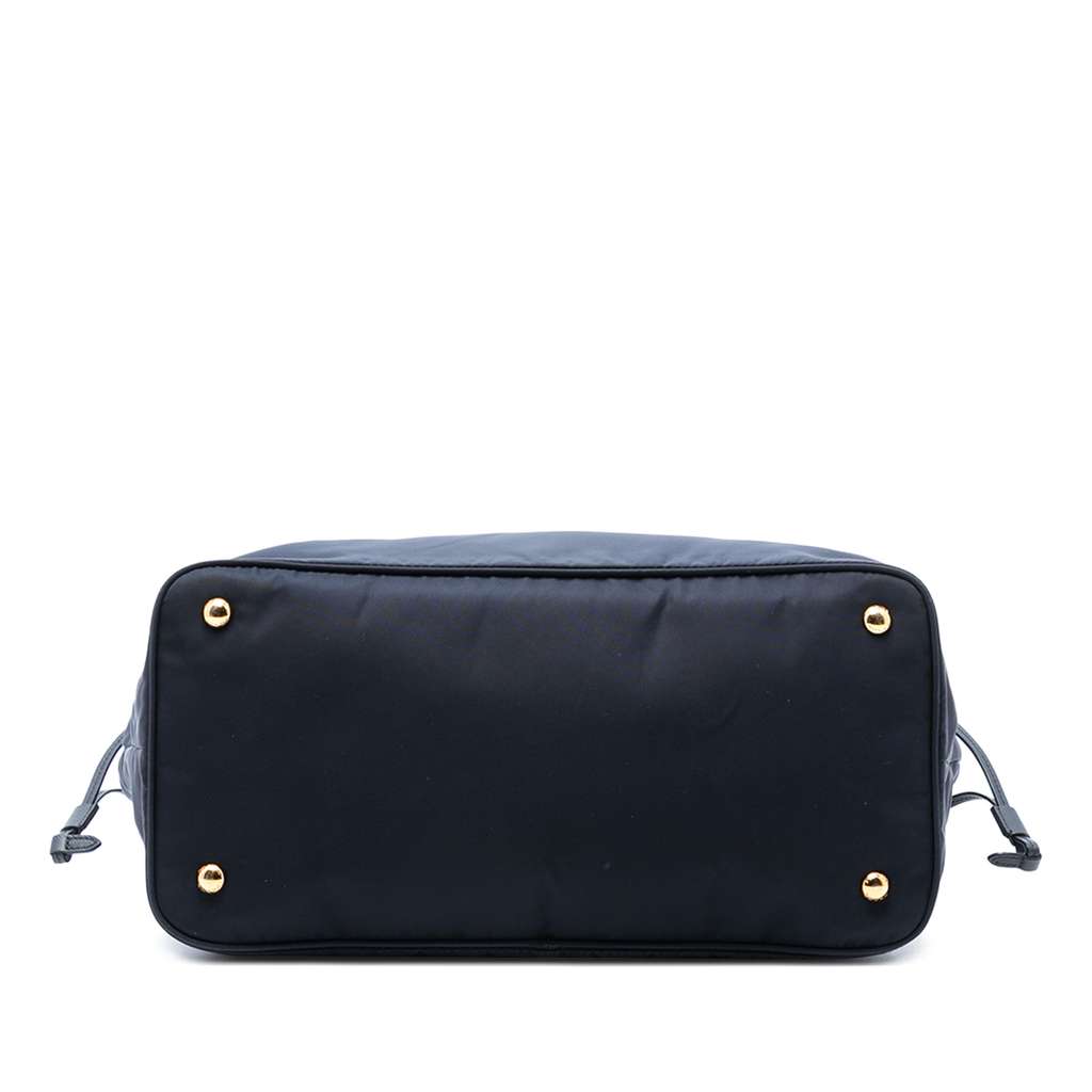 Prada Saffiano Trimmed Tessuto Open Convertible Tote - 3