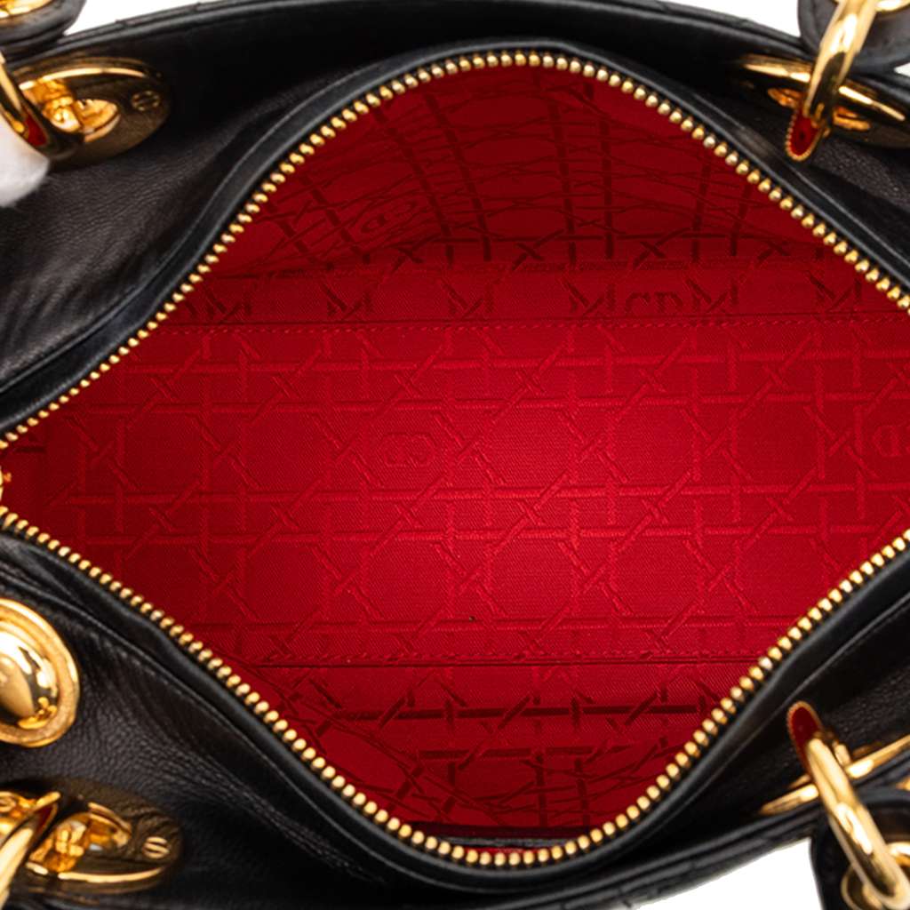 Dior Medium Lambskin Cannage Lady Dior - 4