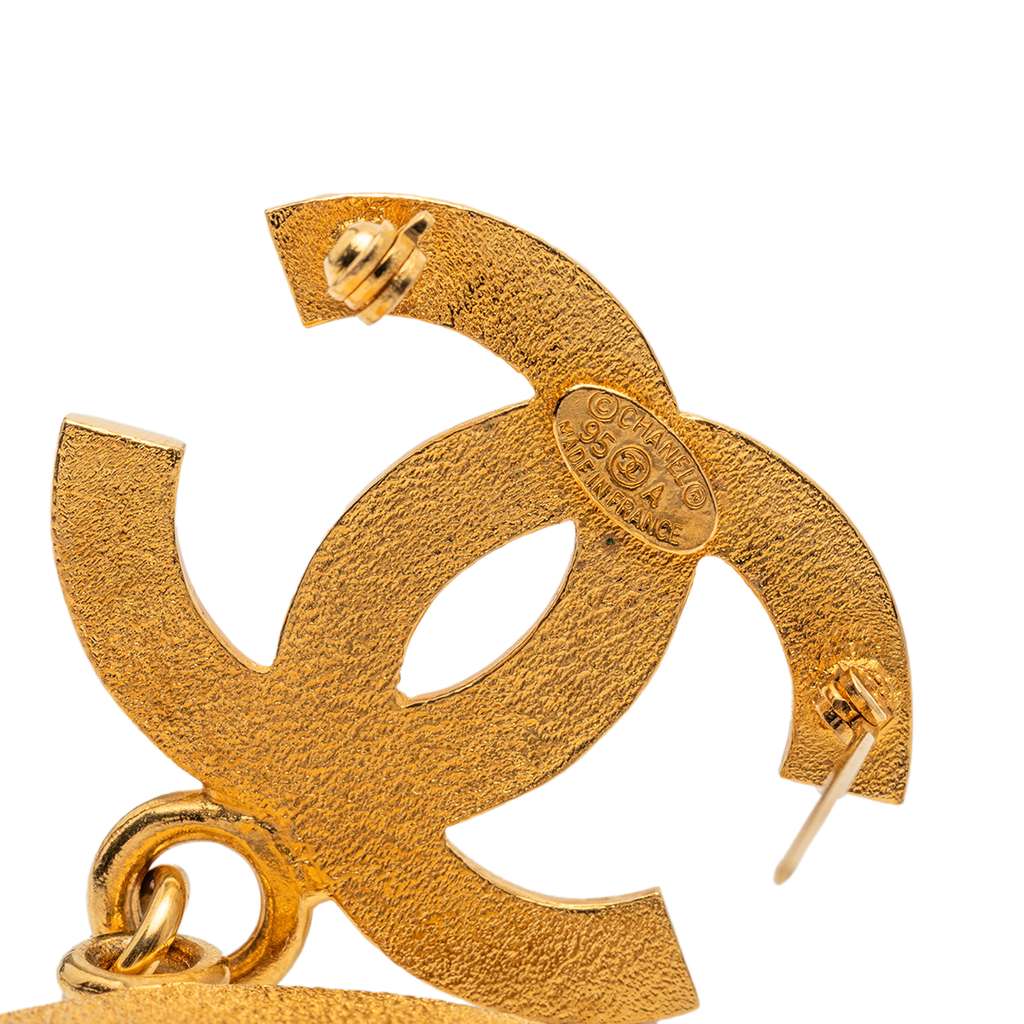 Chanel CC Gold Plated Medallion Brooch - 3