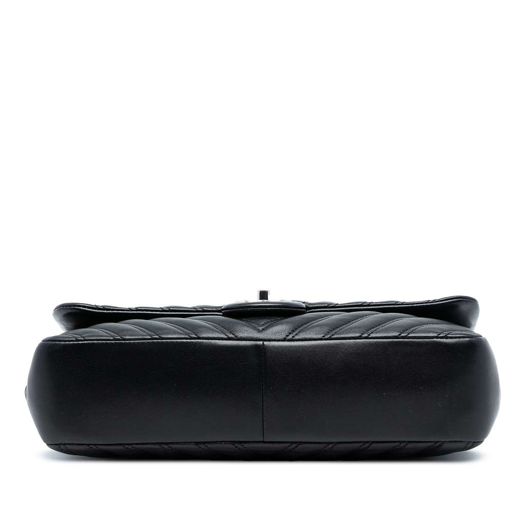 Chanel Jumbo Classic Chevron Lambskin Double Stitch Single Flap - 3