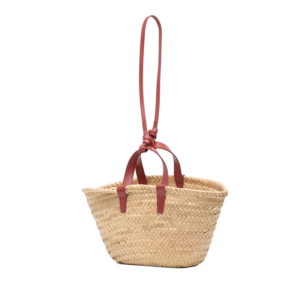 Celine Small Raffia Cuir Triomphe Classic Panier Tote - 2
