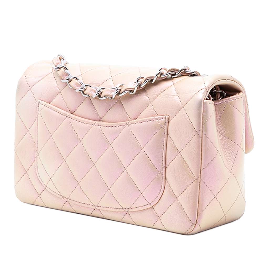 Chanel Mini Rectangular Classic Iridescent Lambskin Single Flap - 2