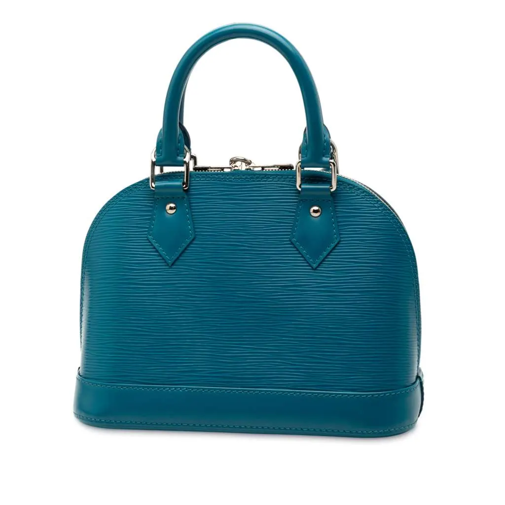 Louis Vuitton Epi Alma BB Blue Leather Good - Back View