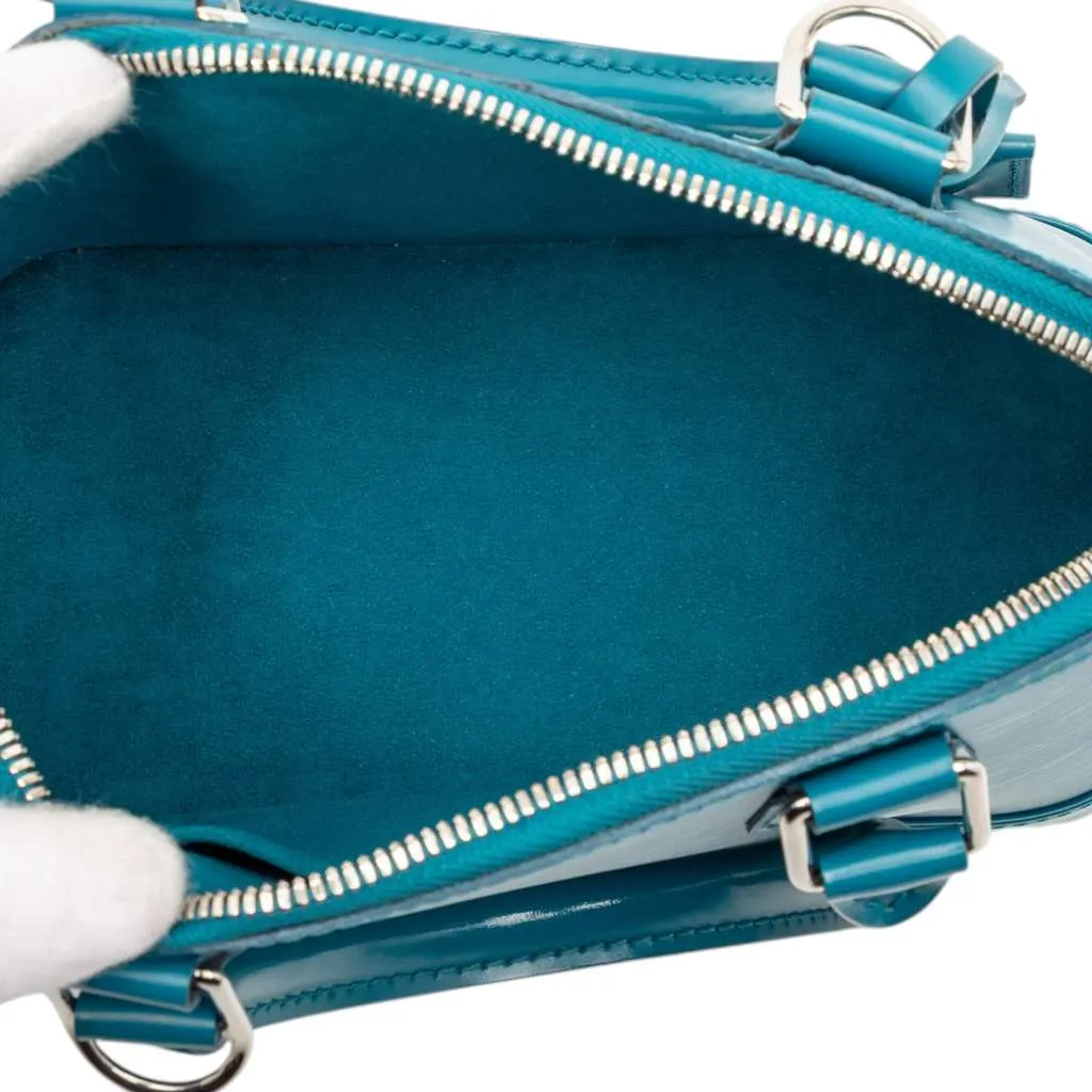 Louis Vuitton Epi Alma BB Blue Leather Good - Model View