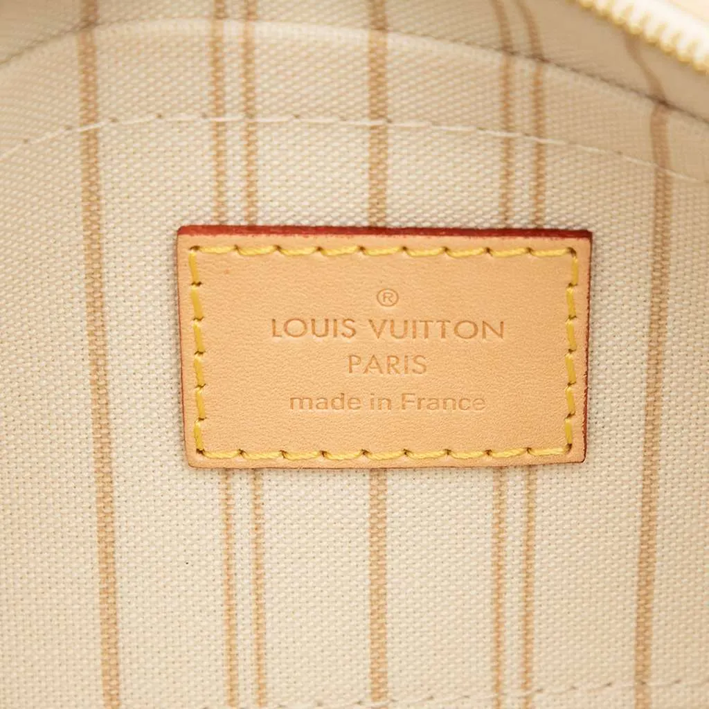 Louis Vuitton Damier Azur Neverfull Pouch PM White Good - Box View