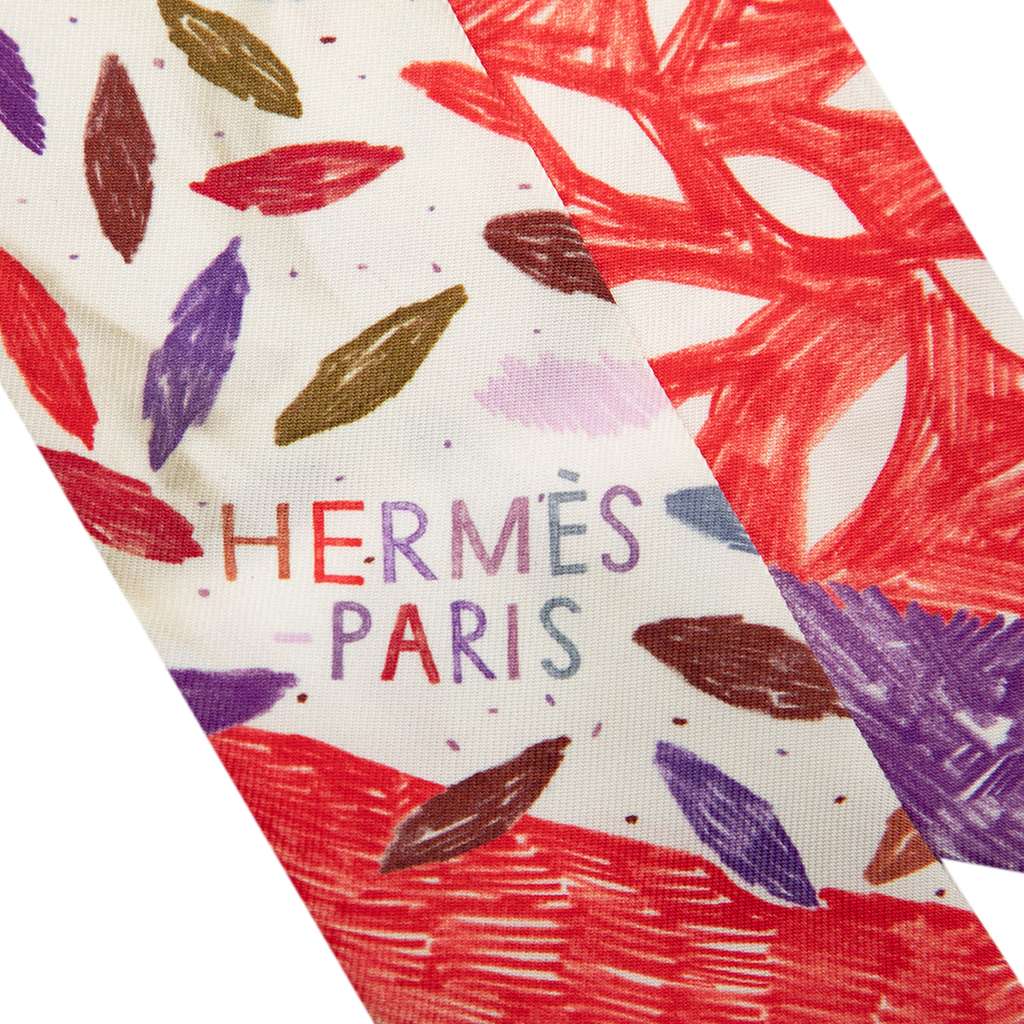 Hermès Chacun Fait Son Nid Silk Twilly Scarf - 2