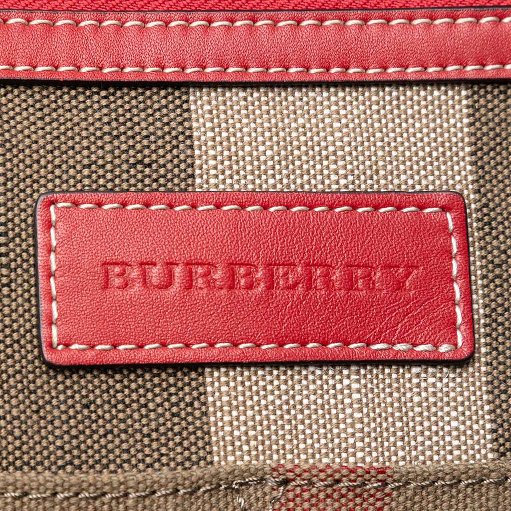 Burberry Medium Mega Check Canvas Ashby Bucket Bag - 5
