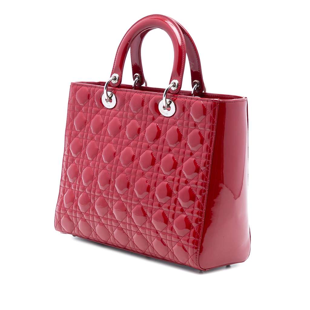 Dior Large Patent Cannage Lady Dior - 2