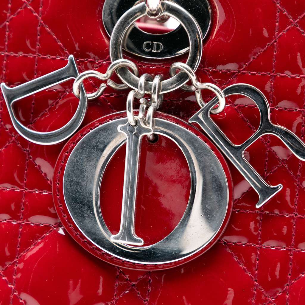 Dior Large Patent Cannage Lady Dior - 5