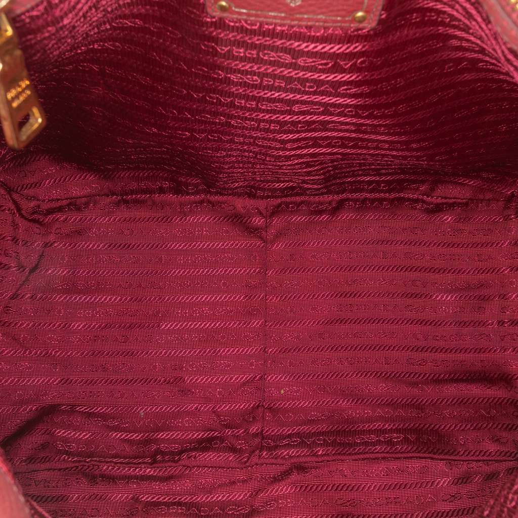 Prada Vitello Daino Zip Top Satchel - 4