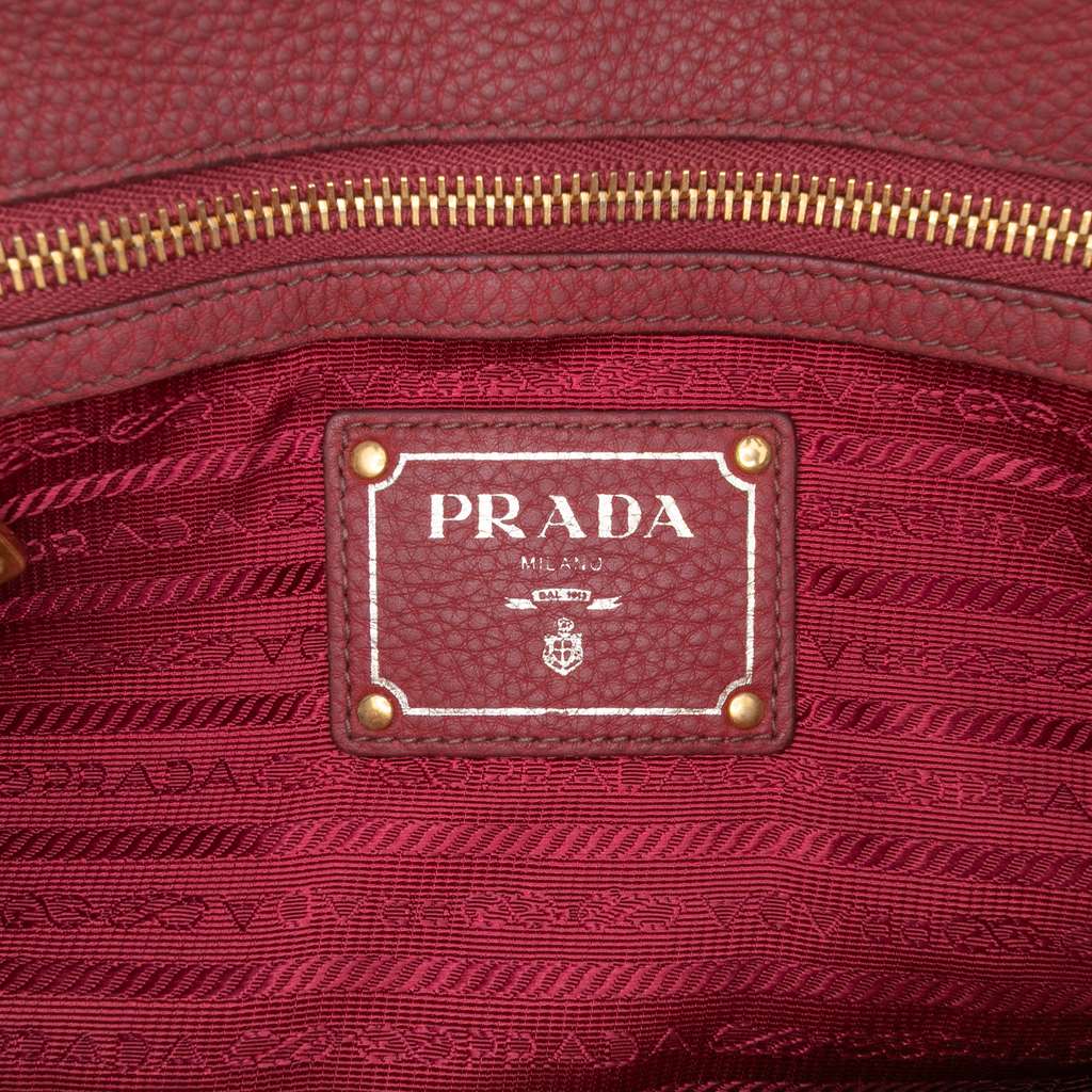 Prada Vitello Daino Zip Top Satchel - 5